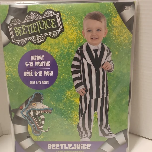 Infant Costume - Black and White Stripes - Picture 1 of 8